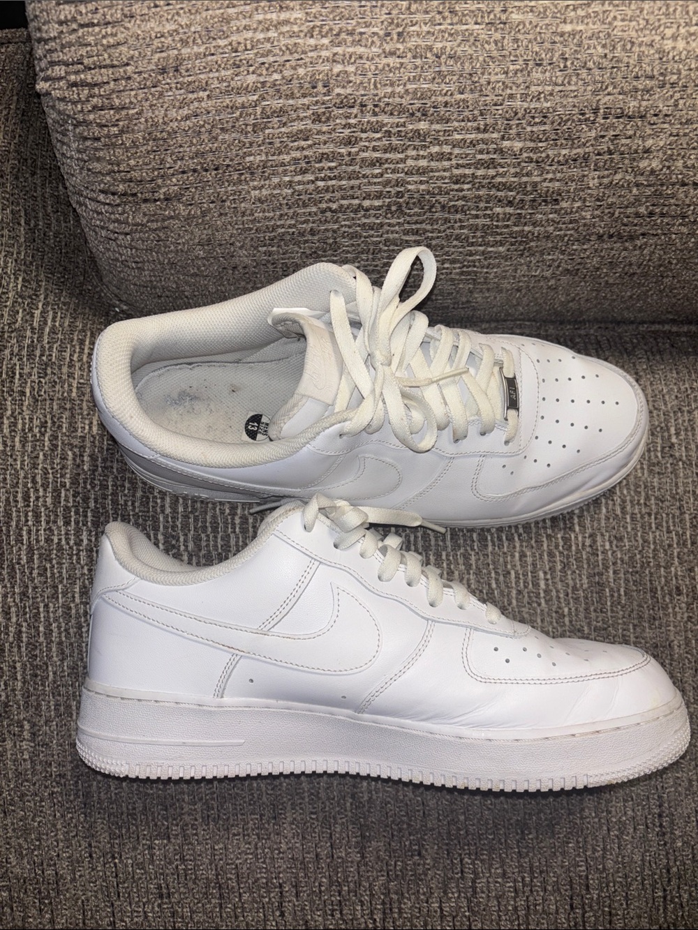 Nike Air Force Ones Men’s White Low-Top Sneakers Size 13